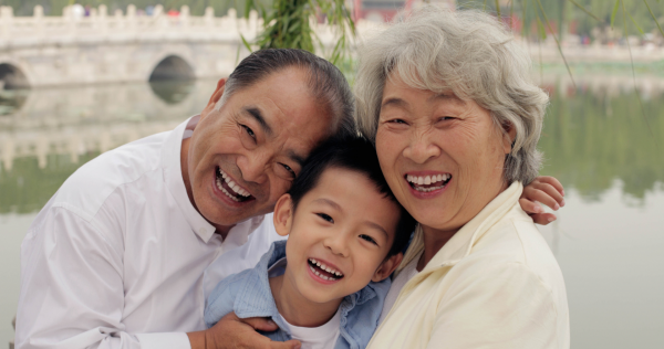 happy grandparents