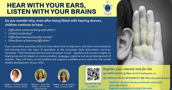 canossaian school hearing loss singapore